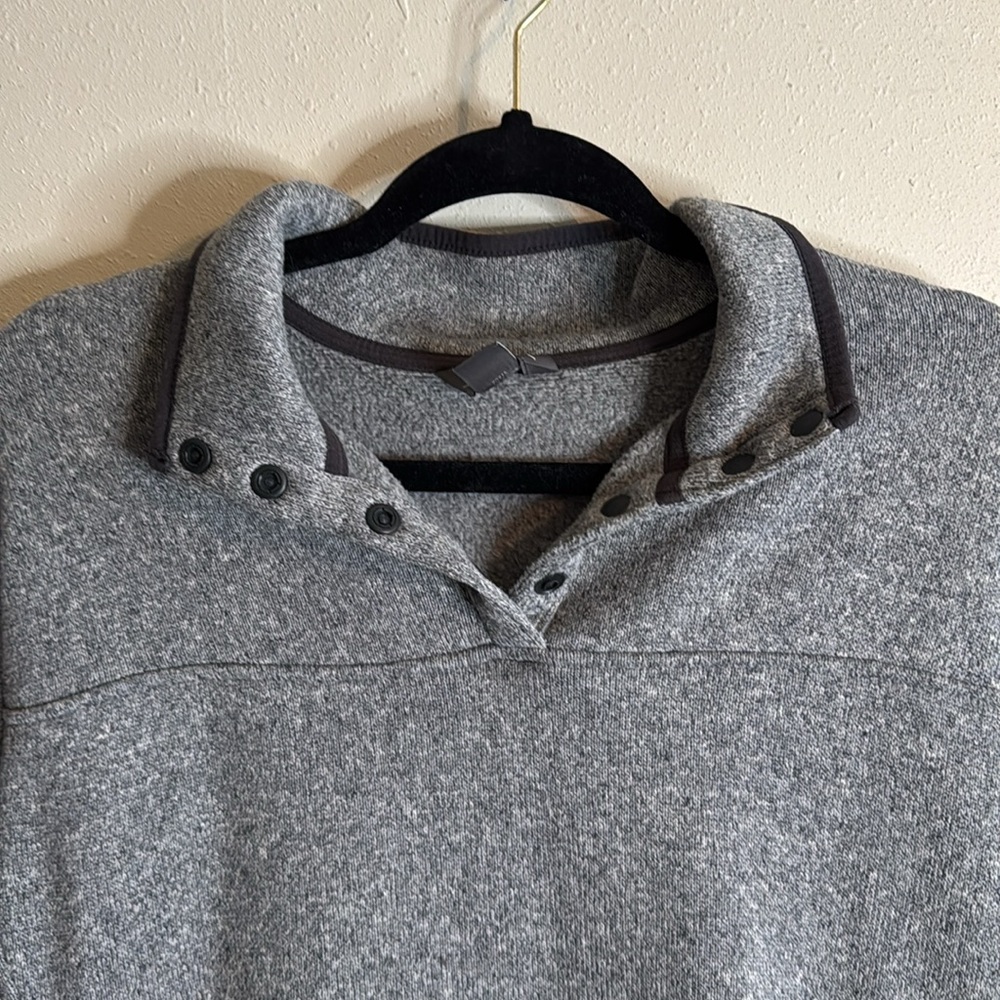 Eddie Bauer Quarter Button Up Pullover Fleece Sz M - image 2